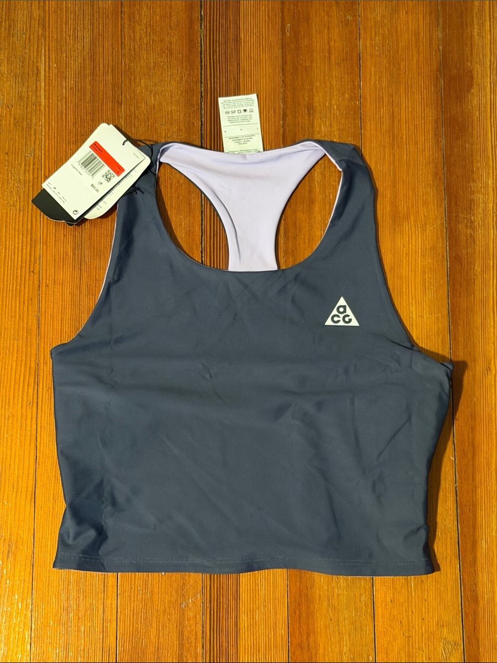 Nike ACG Lavender Racerback Crop Reversible Sports Bra - Picture 3 of 5